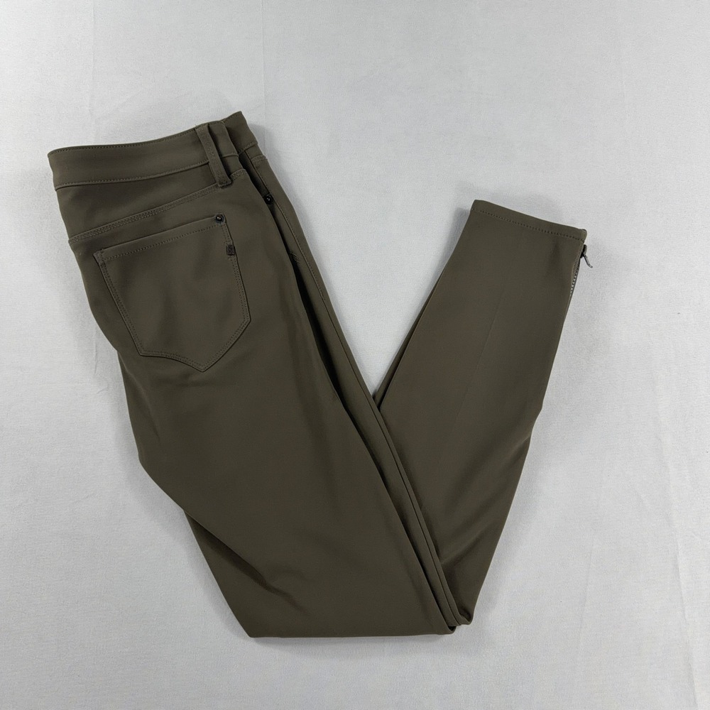 Genetic Pants The James Oak Green Skinny Ankle Zip Utility Women Size 29